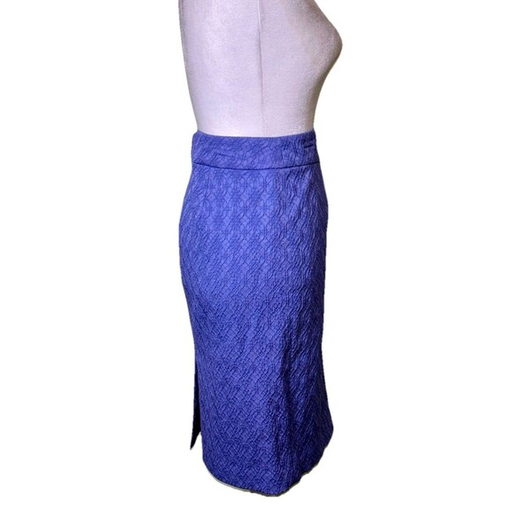 Banana Republic Women's Blue Textured Pencil Skirt Workwear Office Casual Sz 10 - Picture 4 of 9
